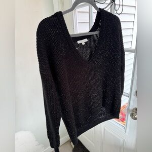 Black and gold speckled sweater